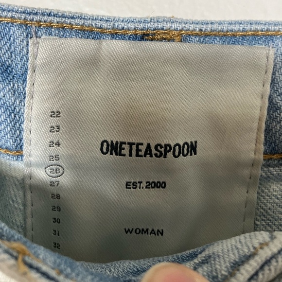 NEW!!!! One Teaspoon Brando Stevies Shorts Light‎ Wash High Waist Classic Sz 26 - Picture 3 of 11